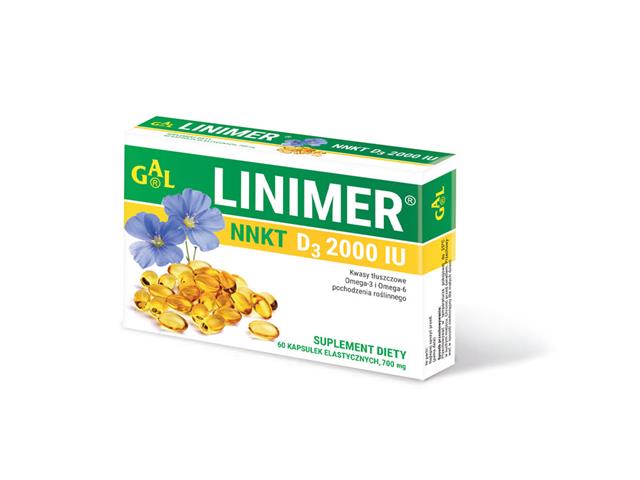 Linimer D3 2000 IU interakcje ulotka kapsułki  60 kaps.