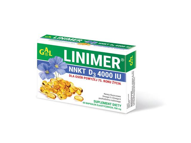 Linimer D3 4000 IU interakcje ulotka kapsułki  60 kaps.