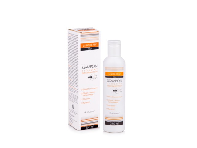 Linoderm Hair Szampon przeciwłupieżowy ziołowy interakcje ulotka szampon - 250 ml