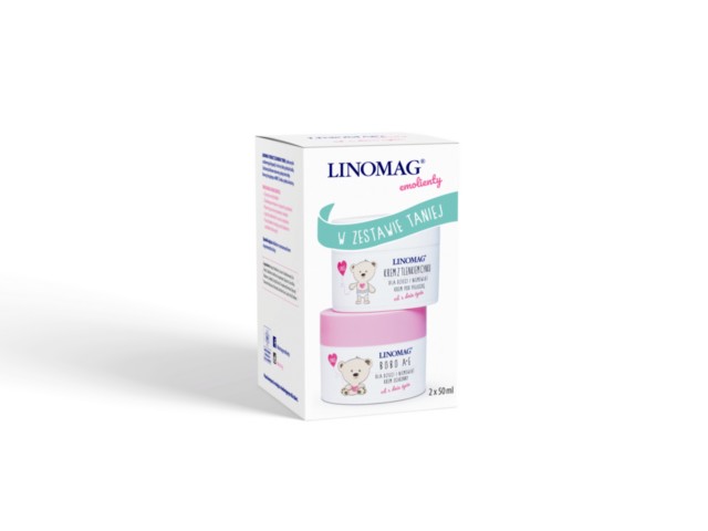 Linomag duopack krem z tlenkiem cynku + bobo A+E interakcje ulotka zestaw - 50 ml + 50 ml