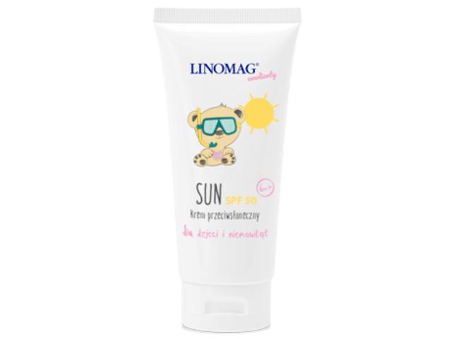 Linomag Sun Krem przeciwsłoneczny dla dzieci SPF 50 od 6 miesięcy interakcje ulotka   50 ml | tuba