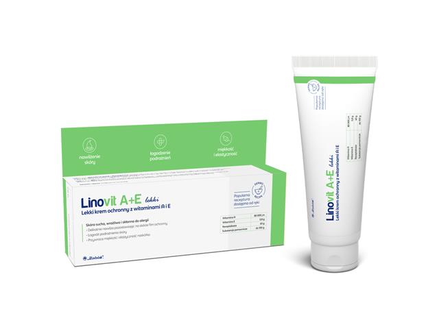 Linovit A+E Krem ochronny skóra sucha, wrażliwa i skłonna do alergii z witaminami A + E lekki interakcje ulotka   80 g