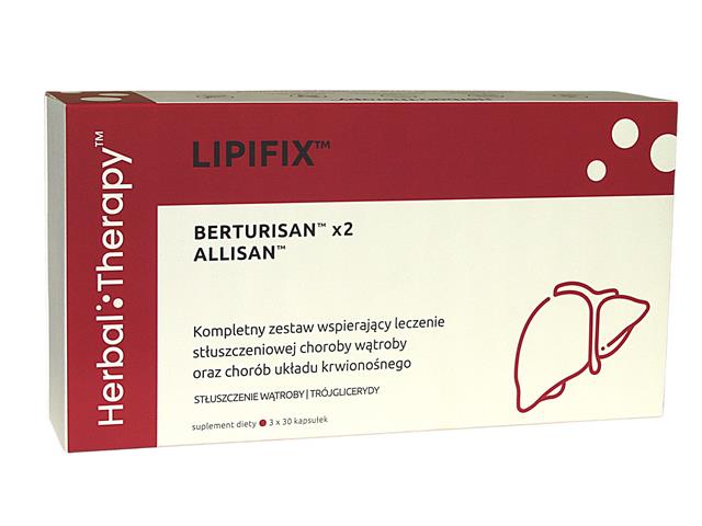 Lipifix Zestaw Berturisan + Allisan interakcje ulotka kapsułki - 2 op. po 30 kaps. (+ 30 kaps.)