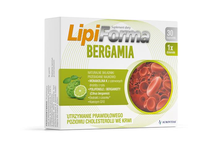 Lipiforma Bergamia interakcje ulotka kapsułki  30 kaps. (2x15)