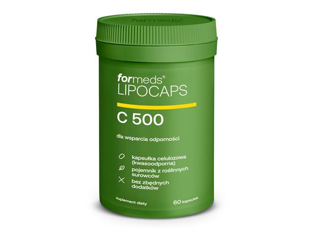 Lipocaps C 500 interakcje ulotka kapsułki - 60 kaps.