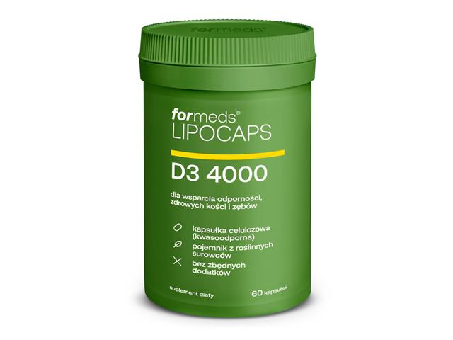 Lipocaps D3 4000 interakcje ulotka kapsułki - 60 kaps.