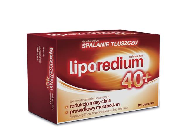 Liporedium 40+ interakcje ulotka tabletki  60 tabl.