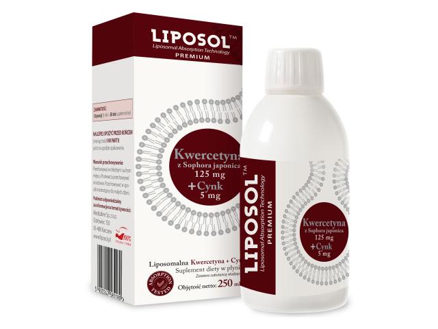Liposol Kwercetyna 125 mg + Cynk 5 mg interakcje ulotka płyn - 250 ml