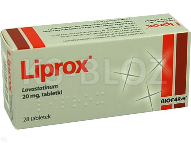 Liprox interakcje ulotka tabletki 20 mg 28 tabl.