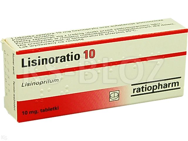 Lisinoratio 10 interakcje ulotka tabletki 10 mg 30 tabl. | 3 blist.po 10 szt.