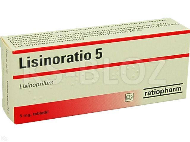 Lisinoratio 5 interakcje ulotka tabletki 5 mg 30 tabl. | 3 blist.po 10 szt.