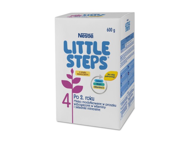 Little Steps 4 o smaku waniliowym interakcje ulotka proszek - 600 g