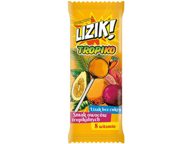 Lizik! Tropiko owoce tropikalne bez cukru interakcje ulotka lizaki  1 szt.