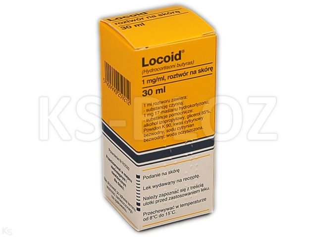 Locoid interakcje ulotka roztwór do stosowania na skórę 1 mg/ml 30 ml | butelka