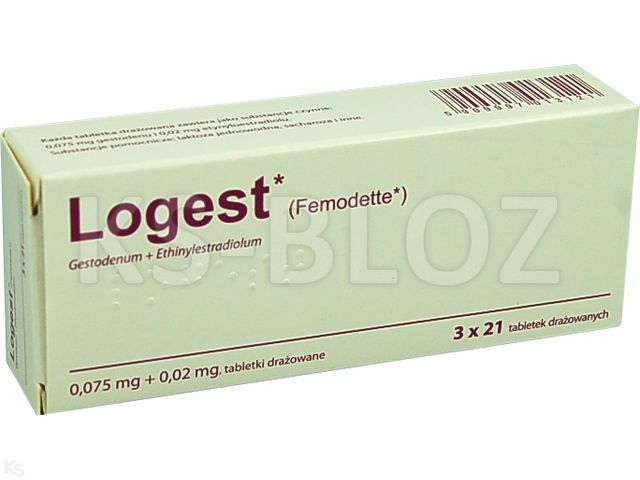 Logest interakcje ulotka tabletki powlekane 20mcg+75mcg 63 tabl. | 3 blist.po 21 szt.