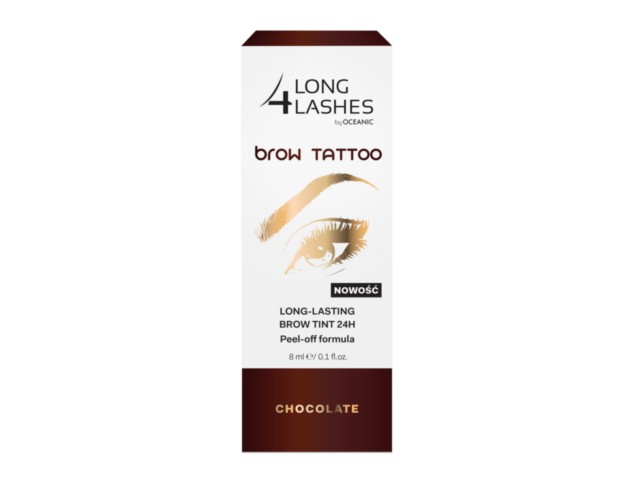 Long 4 Lashes Brow Tattoo Long-Lasting Brow Tint Żel 24 h chocolate interakcje ulotka żel - 8 ml