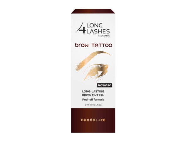 Long 4 Lashes Brow Tattoo Long-Lasting Brow Tint Żel 24 h chocolate interakcje ulotka żel  8 ml