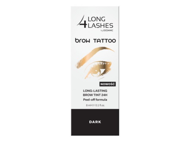Long 4 Lashes Brow Tattoo Long-Lasting Brow Tint Żel 24 h dark interakcje ulotka żel - 8 ml