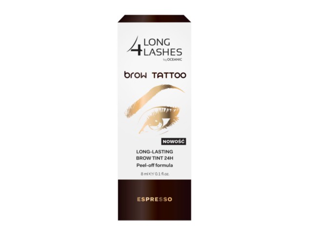 Long 4 Lashes Brow Tattoo Long-Lasting Brow Tint Żel 24 h espresso interakcje ulotka żel  8 ml