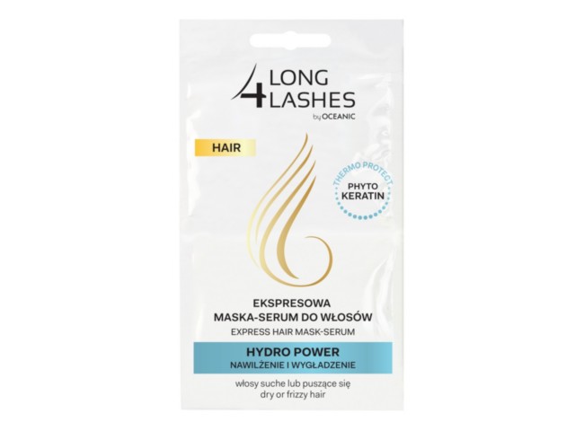 Long 4 Lashes Hair Hydro Power Maska-serum do włosów ekspresowa z fitokeratyną interakcje ulotka maska do włosów - 12 ml (2 szt. po 6 ml)