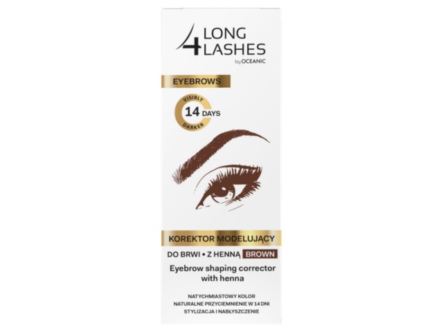 Long 4 Lashes Korektor modelujący do brwi z henną brown interakcje ulotka płyn - 10 ml