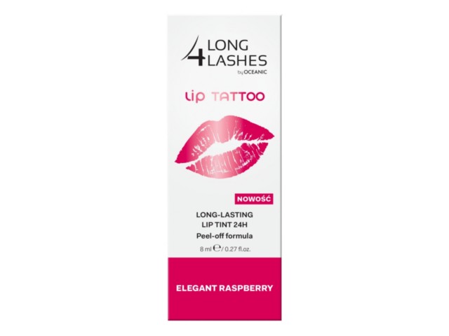 Long 4 Lashes Lip Tattoo Long-Lasting Lip Tint Pomadka 24 h elegant raspberry interakcje ulotka pomadka do ust - 8 ml