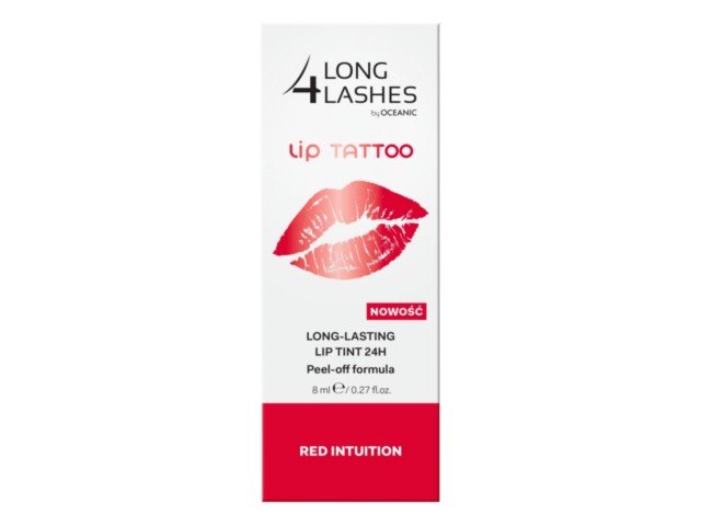 Long 4 Lashes Lip Tattoo Long-Lasting Lip Tint Pomadka 24 h red intuition interakcje ulotka pomadka do ust - 8 ml