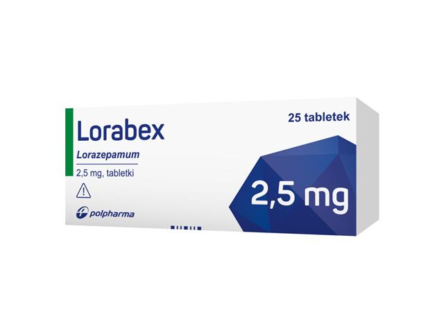 Lorabex interakcje ulotka tabletki 2,5 mg 25 tabl.