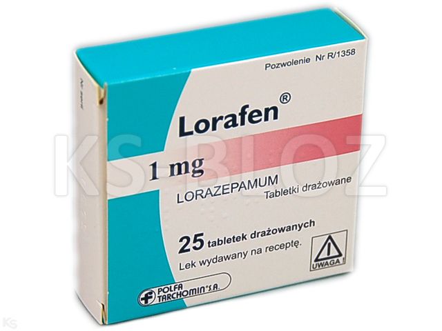 Lorafen interakcje ulotka tabletki drażowane 1 mg 