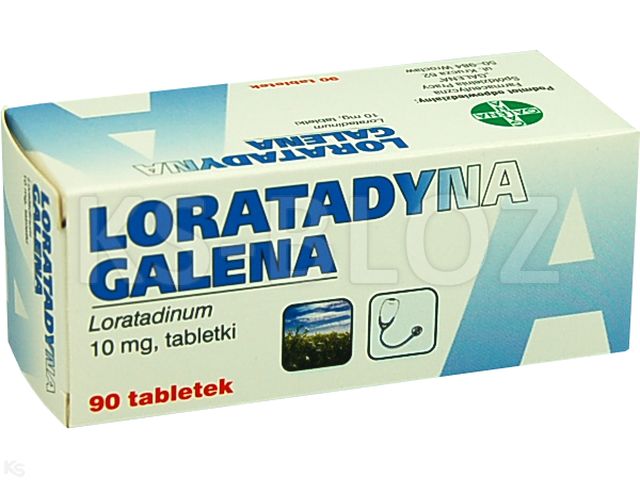 Loratadyna Galena interakcje ulotka tabletki 10 mg 90 tabl. | 9 blist.po 10 szt.