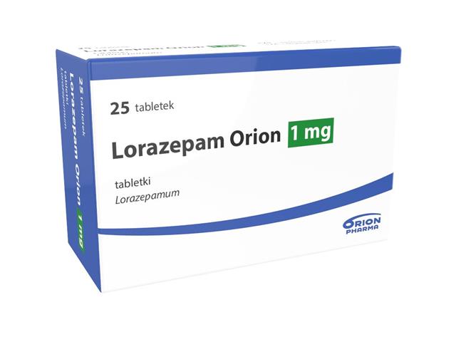 Lorazepam Orion interakcje ulotka tabletki 1 mg 25 tabl.