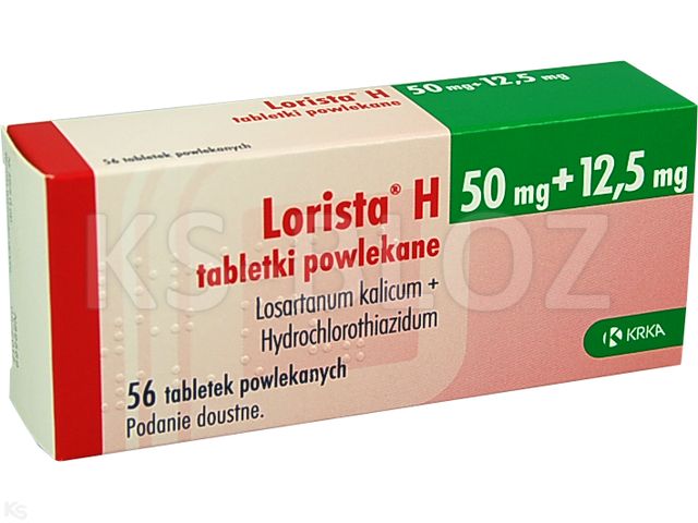 Lorista H interakcje ulotka tabletki powlekane 50mg+12,5mg 56 tabl. | 4 blist.po 14 szt.