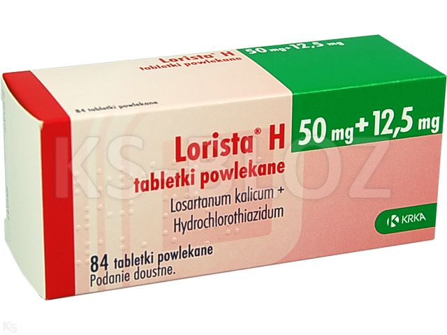 Lorista H interakcje ulotka tabletki powlekane 50mg+12,5mg 84 tabl. | 6 blist.po 14 szt.