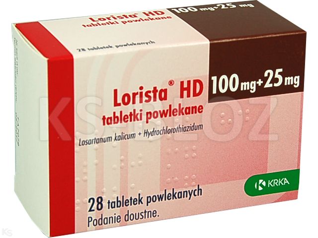 Lorista HD interakcje ulotka tabletki powlekane 100mg+25mg 