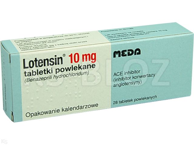 Lotensin interakcje ulotka tabletki powlekane 10 mg 28 tabl. | 2 blist.po 14 szt.
