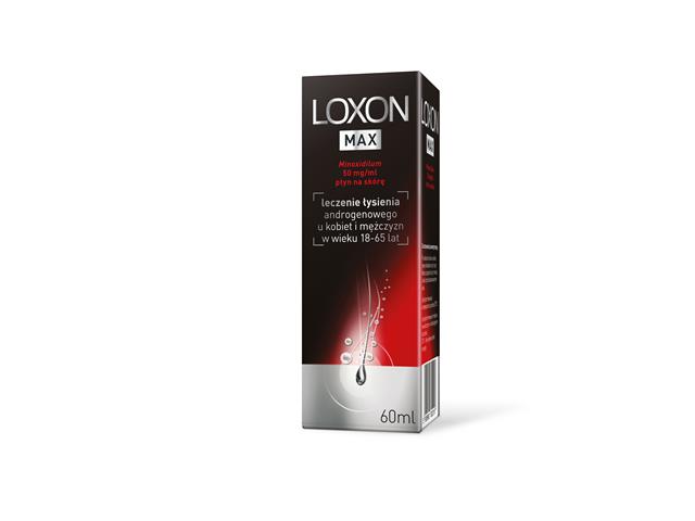 Loxon Max (Loxon 5%) interakcje ulotka płyn do stosowania na skórę 50 mg/ml 60 ml