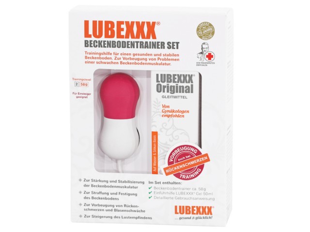 Lubexxx Zestaw do ćwiczeń mięśni dna miednicy dla początkujących (żel nawilżający + ciężarek 58g ) interakcje ulotka zestaw - 1 zest.