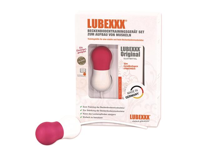 Lubexxx Zestaw do ćwiczeń mięśni dna miednicy dla początkujących (żel nawilżający + ciężarek 58g) interakcje ulotka zestaw - 50 ml + 1 szt.