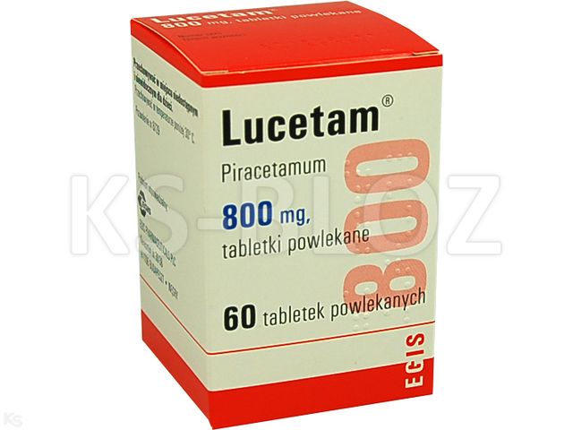 Lucetam interakcje ulotka tabletki powlekane 800 mg 60 tabl. | butelka