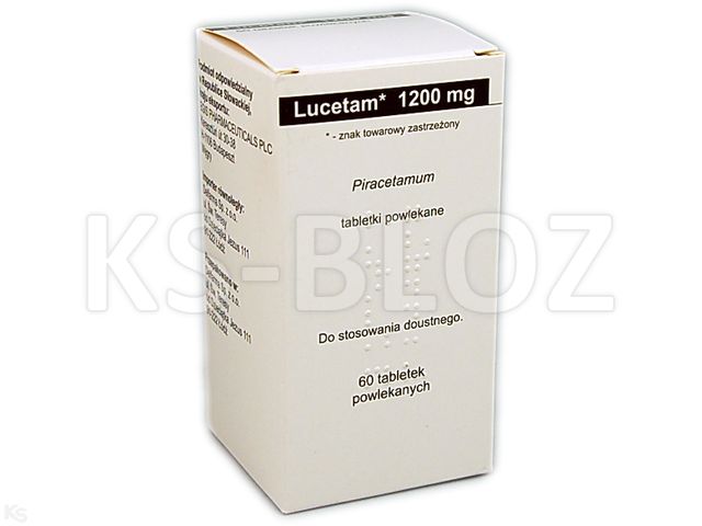 Lucetam interakcje ulotka tabletki powlekane 1,2 g 