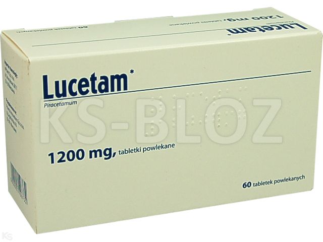 Lucetam interakcje ulotka tabletki powlekane 1,2 g 60 tabl.