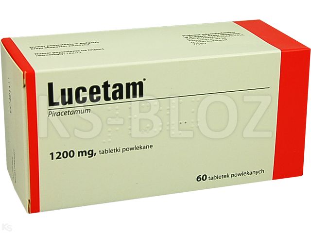 Lucetam interakcje ulotka tabletki powlekane 1,2 g 