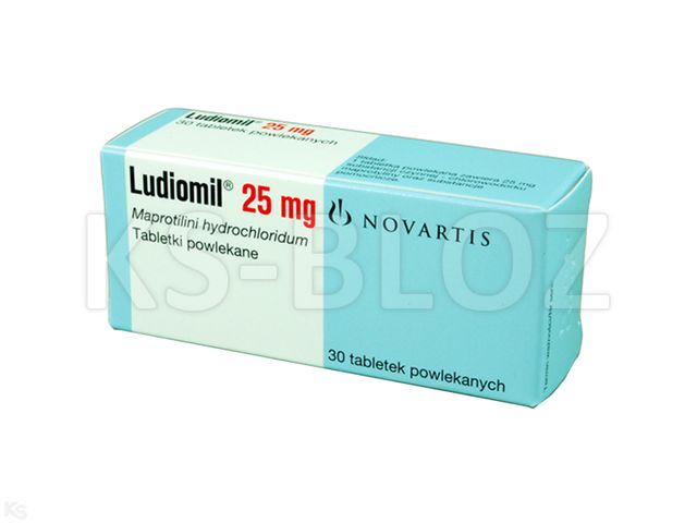 Ludiomil interakcje ulotka tabletki powlekane 25 mg 30 tabl. (3 blist. po 10 tabl.)