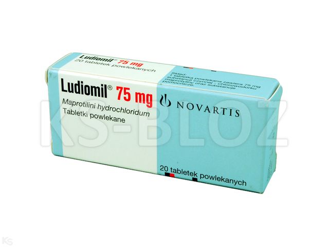 Ludiomil interakcje ulotka tabletki powlekane 75 mg 20 tabl. (2 blist. po 10 tabl.)