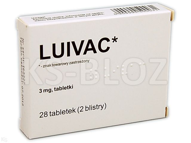 Luivac interakcje ulotka tabletki 3 mg 28 tabl. | blister