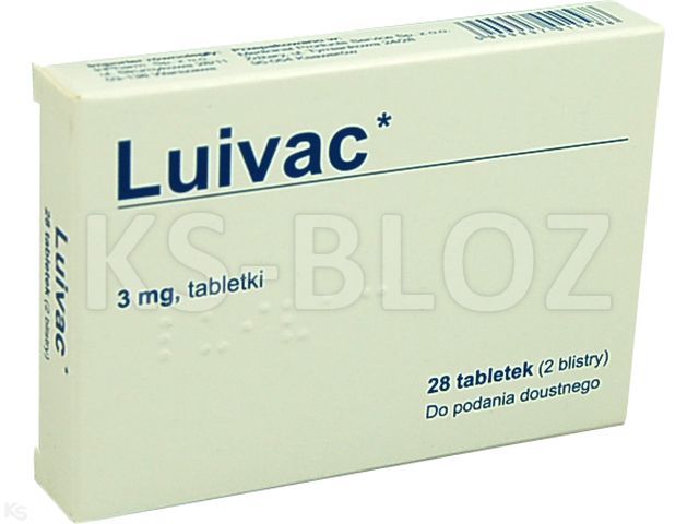 Luivac interakcje ulotka tabletki 3 mg 28 tabl. (2 blist. po 14 tabl.)
