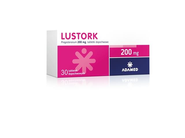 Lustork interakcje ulotka tabletki dopochwowe 200 mg 30 tabl.