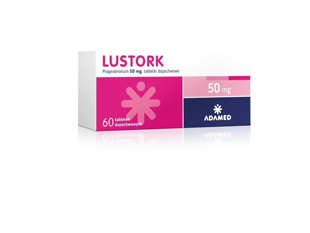Lustork interakcje ulotka tabletki dopochwowe 50 mg 60 tabl.