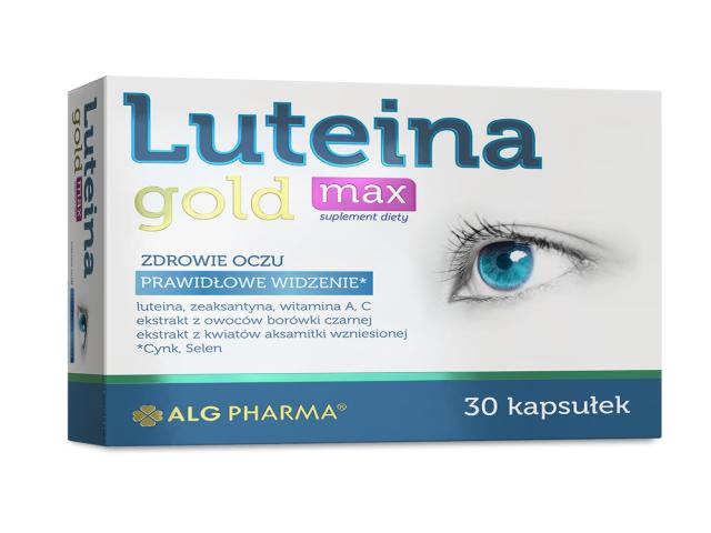 Luteina Gold Max interakcje ulotka kapsułki twarde  30 kaps.