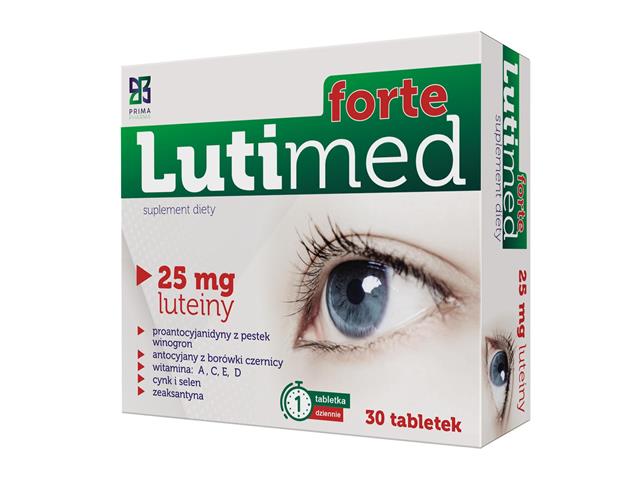 Lutimed Forte Tabletki interakcje ulotka tabletki  30 tabl.